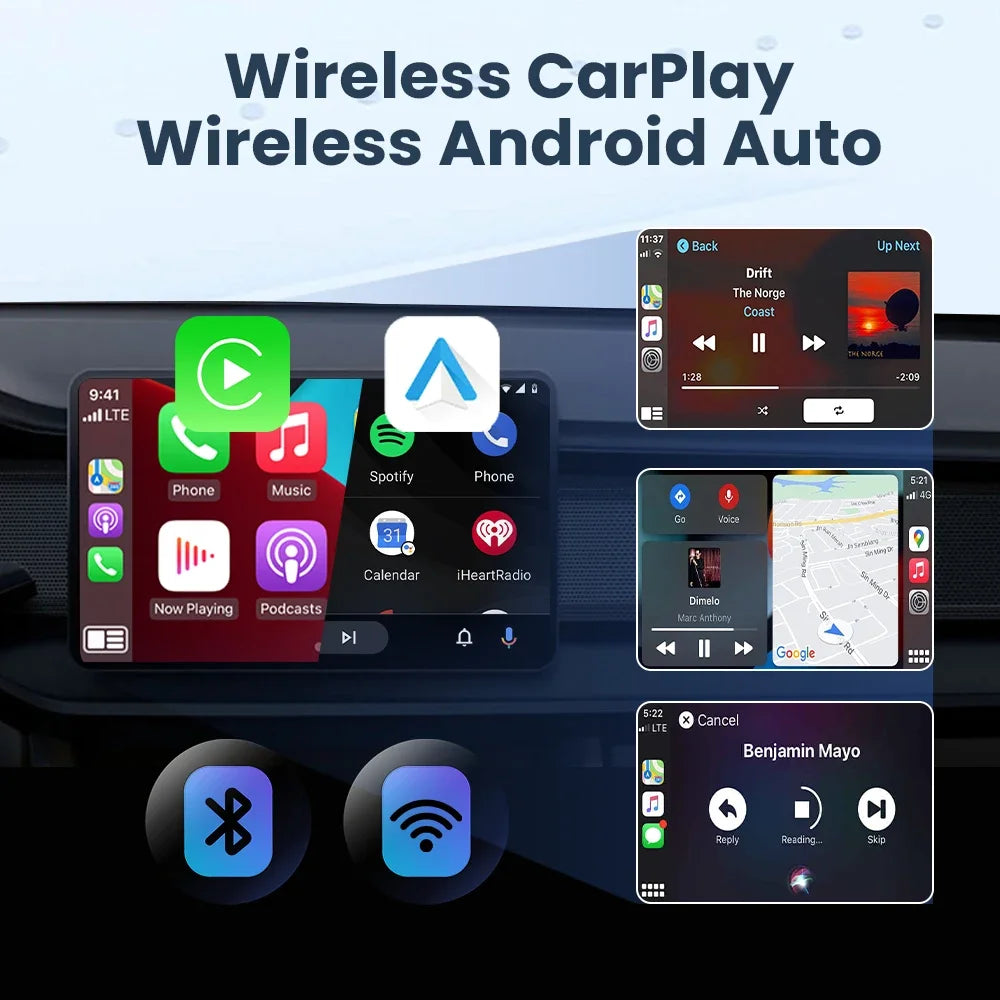 Adaptador CarPlay Inalámbrico USB – Convierte CarPlay con Cable a Wireless | Compatible iPhone iOS & Android Auto | Plug & Play, Conexión Automática, WiFi 5GHz